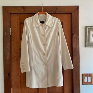 Cream light trench coat